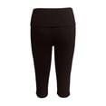 thumbnail image 6 of LIIPEE Womens Leggings Casual Solid Color Slim-Leg Cropped Low Legging Female Tight Seamless Waistband Comfortable Hip-Lifting Breathable Soft Daily Yoga Pants With Pockets,L, 6 of 6