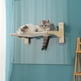 thumbnail image 5 of BIMZUC Wooden Cat Window Perch with Suction Cup, Space Saving Cat Hammock Bed Seat, High Load Capacity Resting Shelf, Beige (15.75 inches / 40 cm), 5 of 9
