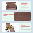 thumbnail image 7 of Dkeli Zero Gravity Chair Folding Mesh Zero Gravity Recliner with Cup Holder and Pillow Support 300lbs for Deck, Lawn, Poolside, Camping, Brown, 7 of 7