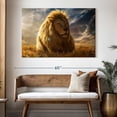 thumbnail image 3 of Elephant Stock Safari Lion Glory Wall Art - Horizontal Canvas Wall Art - Living Room Wall Decor - Animal Canvas - Gray And Yellow Decor - 51" x 34", 3 of 8