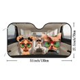 thumbnail image 2 of Windshield Sun Shade for Car SUV Truck 51x30 Inch, Animal Drive Car Sun Shade Windshield, Car Shades for Front Windows, Sunshade for Car Windshield, 2 of 6