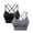 Black_Grey, variant on Women's Strappy Sport Bras-2 Pack Seamless Wirefree Criss Cross Back Sport Bras with Removable Padded