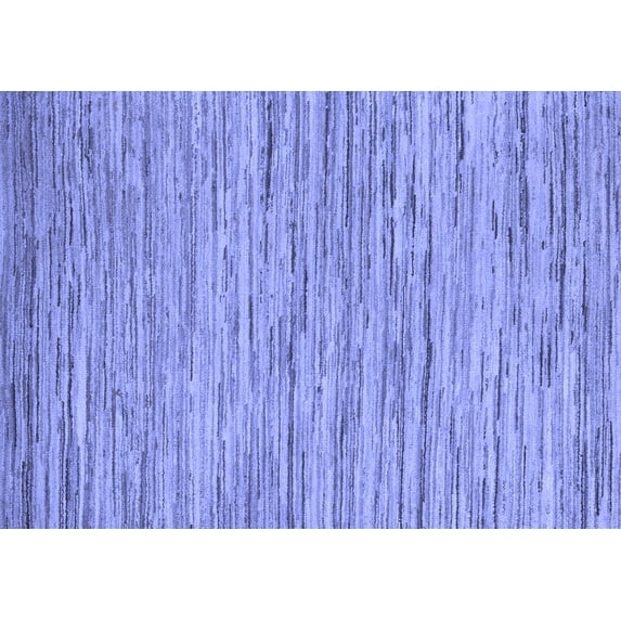 Ahgly Company Machine Washable Indoor Rectangle Oriental Blue Modern Area Rugs, 7' x 9'