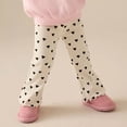 thumbnail image 2 of Little Girls Flare Leggings Kids High Waist Bell Bottom Pants Casual Clothes, 2 of 3