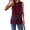 Deep Red, variant on Women's Tank Top Sleeveless Lace Patchwork Cropped Casual T-Shirt Top