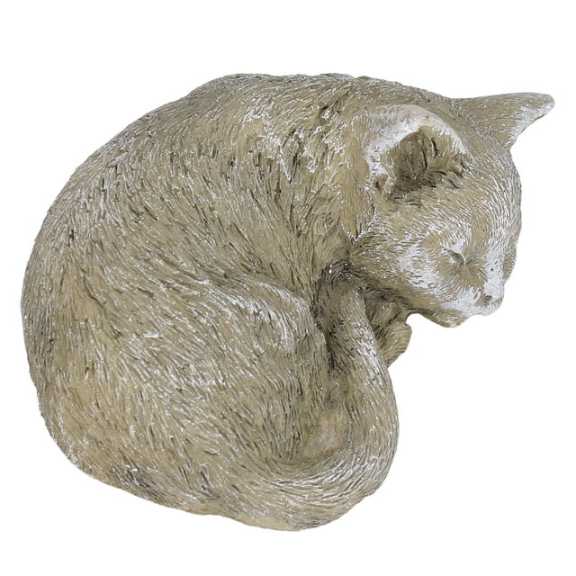 Pierres Commémoratives Personnalisées pour Chat, Statue d'Ange Chaton Endormi Paisible Pierre Commémorative pour Jardin Extérieur