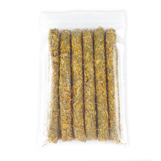 palitos masticables para conejos, con flores naturales variadas, para masticar y premios para conejos Q7V4