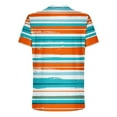 thumbnail image 5 of ZCFZJW Mens Fashion T-Shirts Casual Striped Print Summer Short Sleeve Round Neck Graphic Tees Shirt Tops Big and Tall Regular Fit Pullover Multicolor XL, 5 of 5