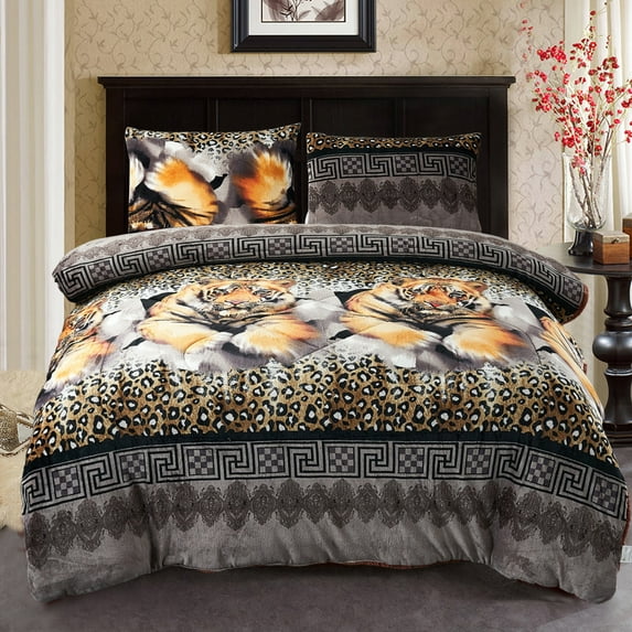 JML Soft 3 Piece Sherpa Blanket,Thick Warm Plush Borrego Bed Blanket,Cal King 87"x 95"