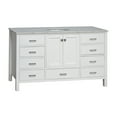 thumbnail image 3 of Horizon 60" Single Bathroom Vanity with White Cabinet and Engineered Carrara Top, 3 of 5