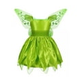 thumbnail image 1 of Gupgi Costume de Cosplay de Fée de la Forêt pour Filles de 2 à 12 Ans, Robe d'Halloween + Ailes de Papillon + Bâton de Fée, 1 of 7