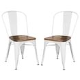thumbnail image 1 of Silla Tolix Blanco Con Asiento Madera 2 Pzas Para Comedor KingsHouse 300252, 1 of 9