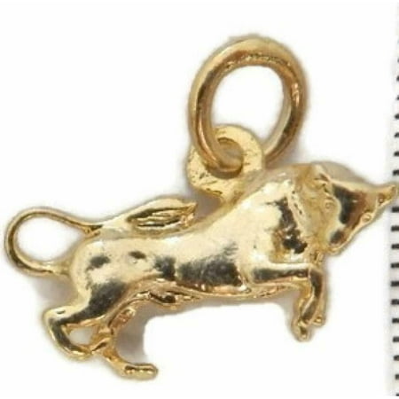Taurus Constellation Horoscope Zodiac Sign Unisex Pendant 14K Yellow Gold!!