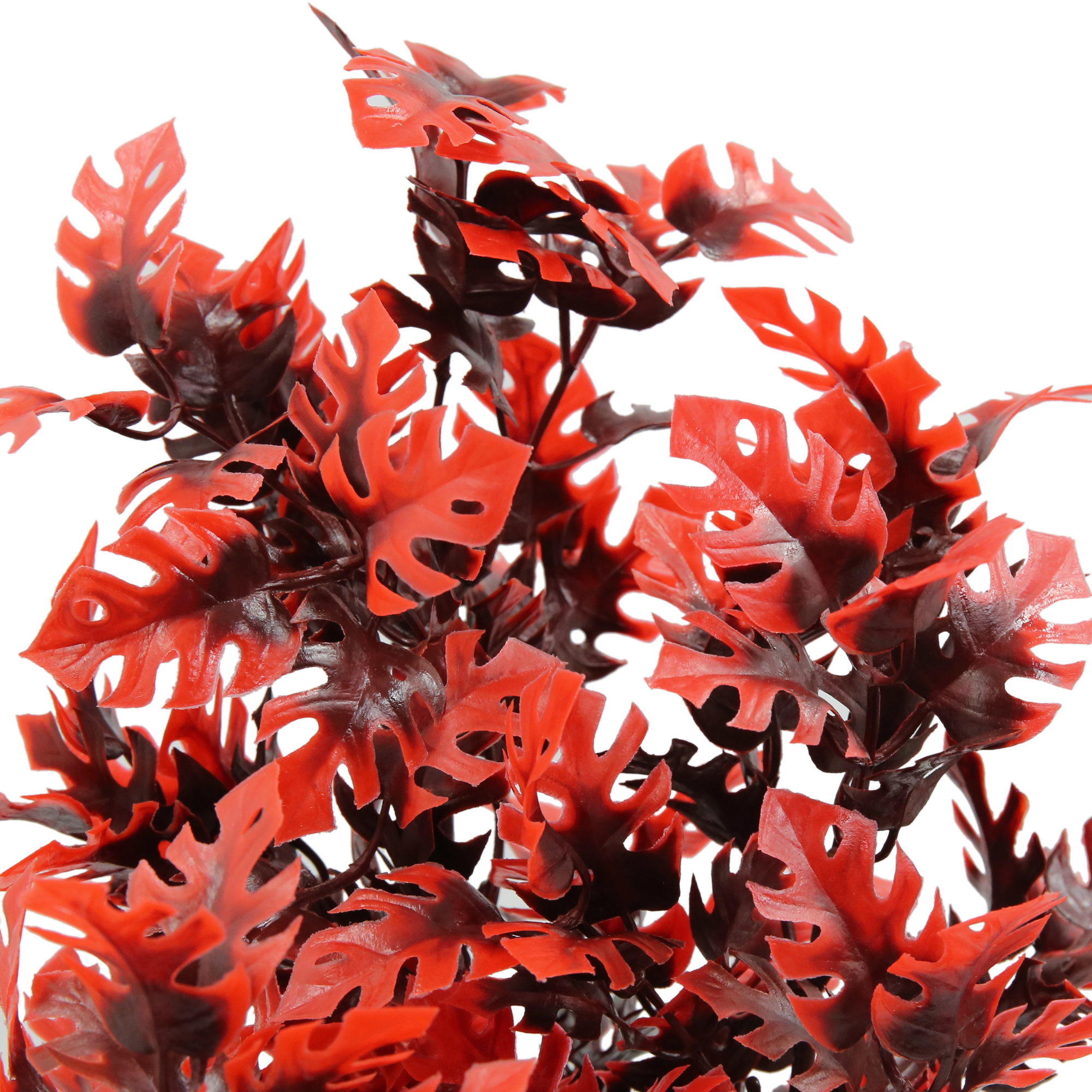 Unique Bargains 15.3 Inch Red Plastic Plant Aquarium Terrarium Decor Reptiles Habitat