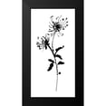 thumbnail image 2 of Wild Apple Portfolio 14x24 Black Modern Framed Museum Art Print Titled - Silhouette Floral IV, 2 of 5