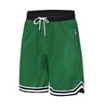 thumbnail image 4 of OIOLOYJM Basketball Shorts Men Mesh Lightweight Quick Dry Athletic Running Shorts with Zipper Pockets Stretch Breathable Gym Workout Sweatshorts Dark Green XL, 4 of 5