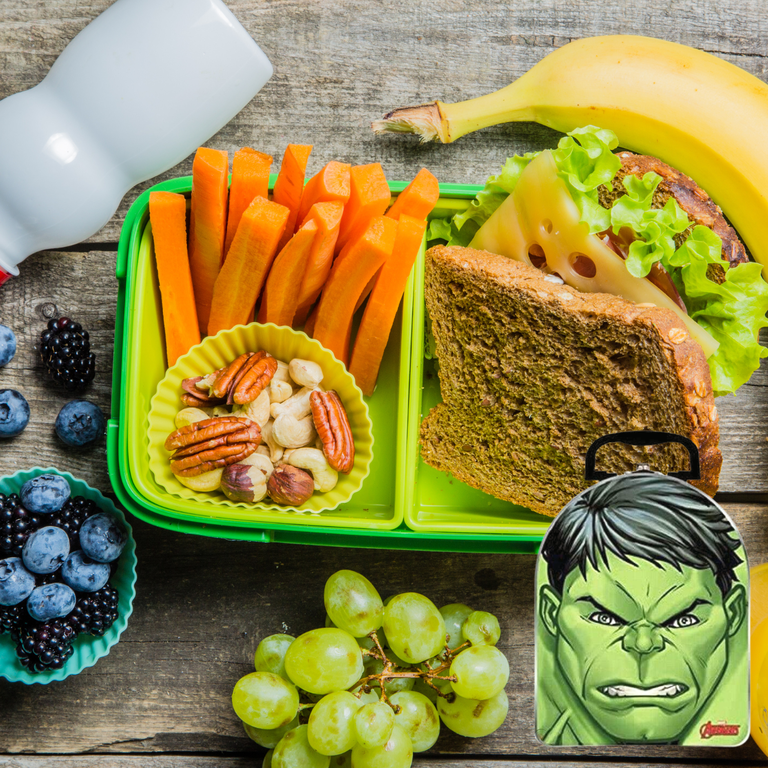 Marvel Avengers Superhero Kids Lunch Box- Hulk Head Shape, Easy