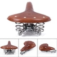 thumbnail image 4 of yingyy Coussin de Siège de Bicyclette Grand Robuste Conçu avec 3 Ressorts pour un Soulagement Optimal de la Pression Selle de Vélo Rétro Point de Conduite Brun Foncé 11.42x8.46x0.47 Pouces, 4 of 6
