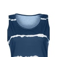 thumbnail image 4 of Fangasis Ladies Shift Sundress Sleeveless Tank Dresses Striped Printed Tunic Midi Dress Women Loose Boho Work Navy Blue S, 4 of 6