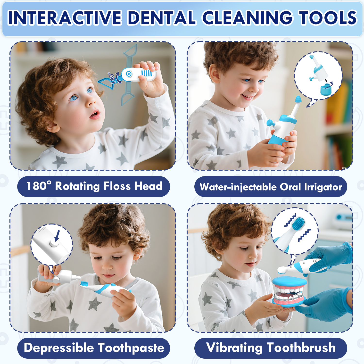 OROLIVING Doctor Dentist Play Set with Electronic Stethoscope photo 2