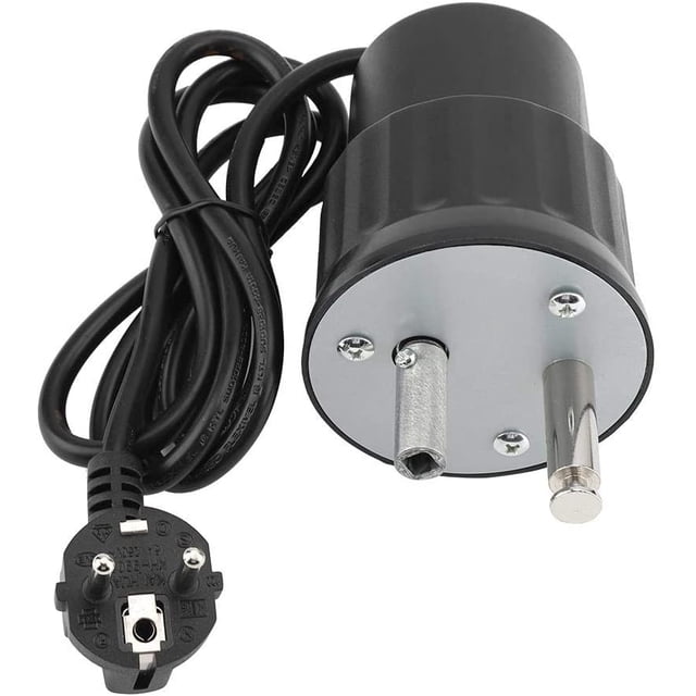 Motor de asador para barbacoa, Motor eléctrico para acampar, Kit de asador para barbacoa de aluminio, carga nominal de 0 a 13 kg (enchufe de la UE) LingWen 8390606074423