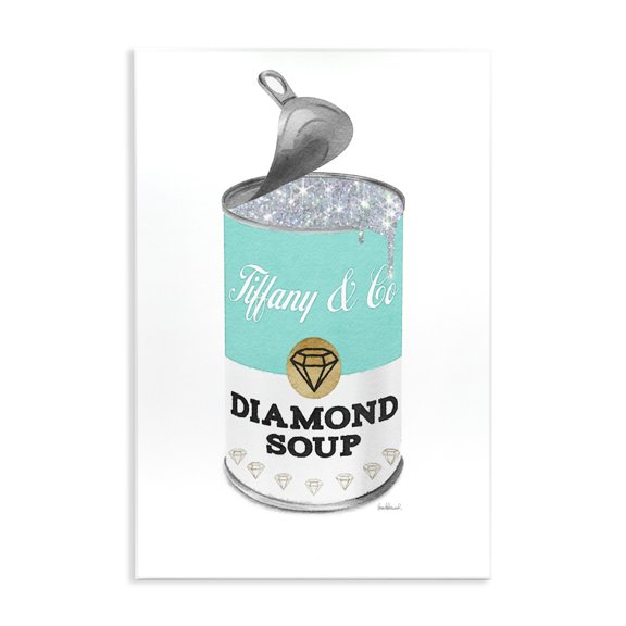 Stupell Industries Eclectic Blue Pop Fashion Condensed Soup Glam Open Lid Wall Plaque Art, 10 x 15, by Amanda Greenwood