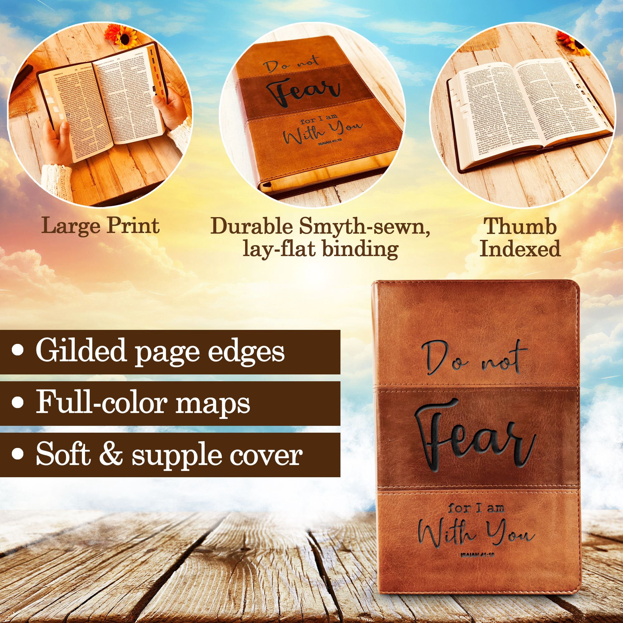 KJV Bible, KJV Large Print Reference Indexed Bible, Custom Engraved KJV Bible, Christian Gifts Religious Gifts Baptism Gifts