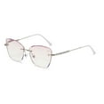 thumbnail image 3 of Women Diamond Rimless Blue Light Blocking Reading Glasses 2.00 Gradient Pink Sunglasses Butterfly Silver Readers +2.00, 3 of 6