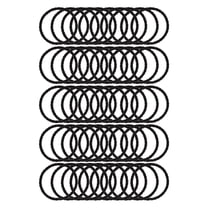 50 Pcs Spiral Pattern Hair Ropes Hair Scrunchies for Women for Girls Black