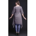 thumbnail image 5 of Bimba Purple Leaves & Dahlia Floral Indian Tunic Tops For Girls Printed Casual Top For Women Ethnic Kurti X-Large, 5 of 6