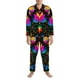thumbnail image 3 of Fotbe Mexican Flower Traditional1 Pijama de Hombre con Estampado de Manga Larga, Conjunto de 2 Piezas, Ropa de Dormir Suave y Cómoda con Bolsillos-Small, 3 of 7