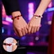 thumbnail image 1 of Pulseras de pareja con temática de San Valentín. Linda pulsera magnética ajustable para pareja. Regalo ideal para San Valentín. Pulsera de metal., 1 of 6