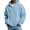 Sky Blue-#001, variant on Dweltoz Mens Waffle Knit Hoodies Full Zip Up Hooded Sweatshirts Long Sleeve Drawstring Jacket with Pockets Loose Fit Lightweight Casual Coat,Beige 3XL