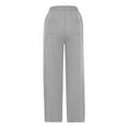 thumbnail image 4 of Fashion Casual Pants for Womens Elastic Waist Plus Size Casual Trousers Solid Color With Pockets Long Pants, 4 of 7