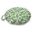 thumbnail image 1 of Leaves Round Floor Cushion with Handle, Repetitive Abstract Circular Motif Leaf in Nature Tones Illustration, Pillow for Living Room & Dorms, 18" Round, Laurel Green Pale Green, by Ambesonne, 1 of 4