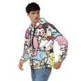 thumbnail image 4 of Lsque Sanrio for Mens Full-zip Hoodie, Zip-up Pullover Hooded Sweatshirt, Kangaroo Pocket Hoodie Ideal for Daily Wear, Travel, and Home-Large, 4 of 8