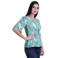 thumbnail image 3 of Moomaya Haut à Col Rond Imprimé pour Femmes Blouse à Manches Coudées Tunique Tenue Formelle, 3 of 5