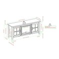 thumbnail image 2 of 58" Wood and Glass Door Fireplace Console - Gray Wash, 2 of 8