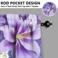 thumbnail image 3 of Purple Flower Butterfly2(1) Kitchen Curtain Valance 3 Piece Home Curtains and Valance Set Curtain Sink Window Decor Window Treatment Tier 27.5x36 Length, 3 of 6