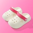thumbnail image 2 of UJNDER Kids Clogs Boys and Girls Simple Lightweight Soft Sole Anti-Slip Slip-On Indoor Outdoor Slippers for Kids,White,2.5-3 Years, 2 of 5