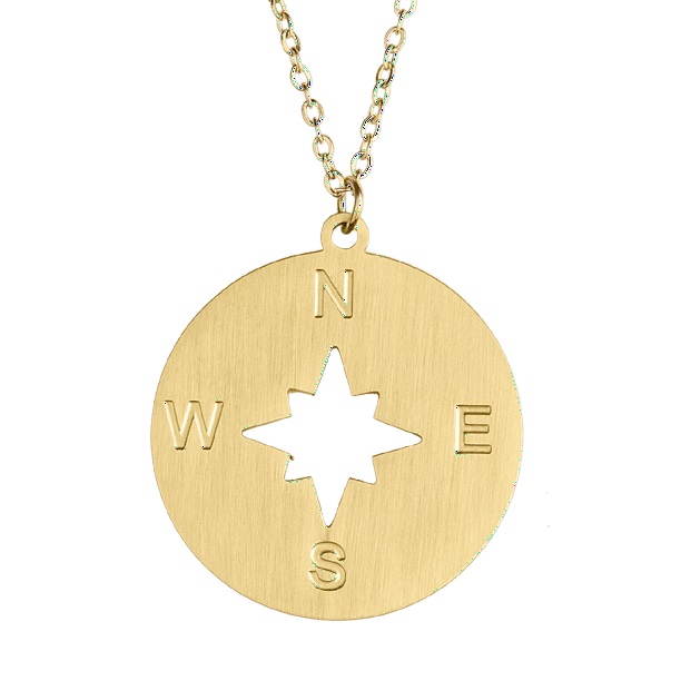 Collar de brújula LUCKMAN Bruce dorado UNITALLA