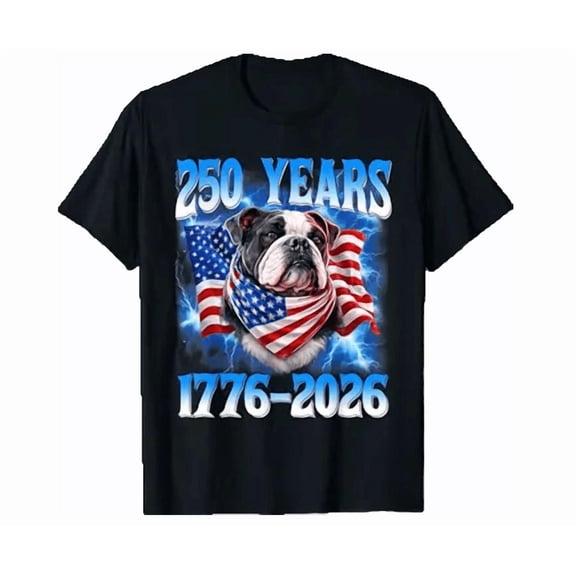 250 Year American 1776 2026 250Th Usa Dog Patriotic 4Th July Shirt Hot Trending Shirt, Vintage Birthday Gift