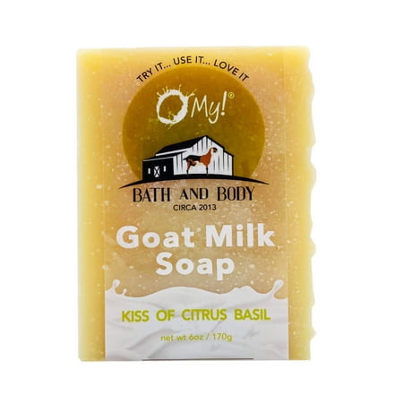 O My! Goat Milk Soap Bar 6oz | Made with Farm-Fresh Goat Milk | Free of Parabens More | Handcrafted USA