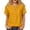 Orange #006, variant on Women's Short Sleeve Henley Shirt Button Front Pocketed Blouse Loose Fit Casual Tops for Work Daily Wear with Pocket, L