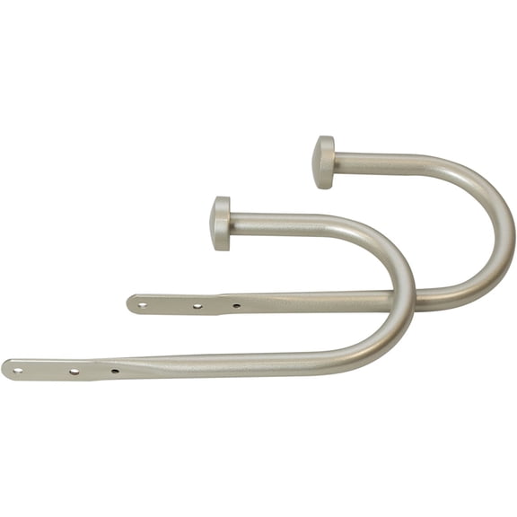 MERIVILLE Decorative End Cap Curtain Holdbacks, Set of 2, Pewter Finish, Window Tiebacks with Mounting Hardware
