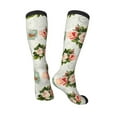 thumbnail image 4 of Daiia Sports Socks Vintage Bike Flower Butterfly Printed Novelty Crew Socks for Men Women Knee High Socks Cotton Socks Soft & Breathable Support Unisex Socks, 4 of 9