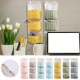 thumbnail image 2 of HongHeng 3 Pockets Hanging Organizers Linen Wall Door Wardrobe Hanging Bag Kitchen Bathroom Sundries Storage Bag, 2 of 2