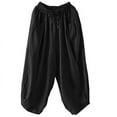 thumbnail image 5 of Hauaitttt Pants Waist Elastic Band Balloon Linen Loose Casual Women Summer Womens Beach Pants Lightweight Womens Sweatpants Tall Casual Pants Women with Pockets Womens Casual Pants and Tops Womens, 5 of 5