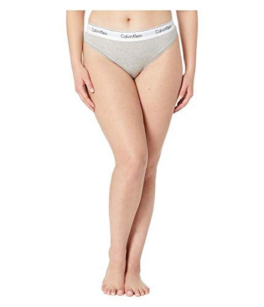 Calvin Klein Women's XS-XL Modern Cotton Thong Panty, White, Large 