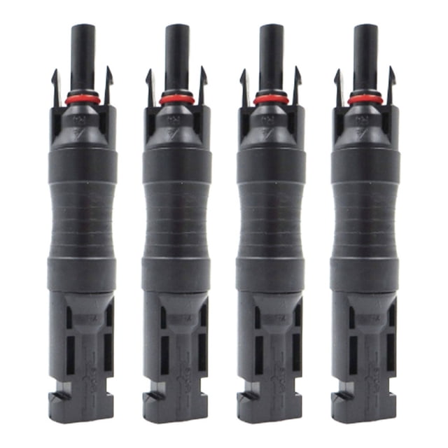 4PCS 10A Fuse Holder Protective Connector Photovoltaic Diode PPO Protection Connector (Black)